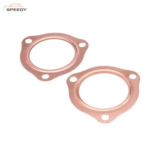 DURAFORCE 2 x 2.5” Inch Copper Header Exhaust Collector Gaskets Flanges Universal 3 Bolt