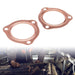 DURAFORCE 2 x 2.5” Inch Copper Header Exhaust Collector Gaskets Flanges Universal 3 Bolt