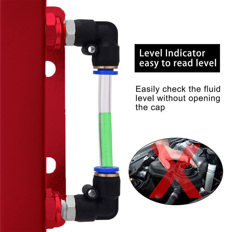 DURAFORCE Overflow Tank,Coolant Radiator Tank,Reservoir Expansion,Universal 1L Aluminum RE