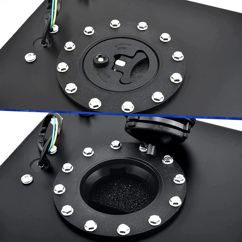 DURAFORCE 20 Gallon Universal Aluminum Racing/Drift Fuel Cell Tank w/ 12" Fuel Line Kit