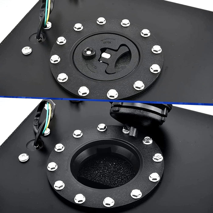 DURAFORCE 20 Gallon Universal Aluminum Racing/Drift Fuel Cell Tank w/ 12" Fuel Line Kit