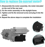 DURAFORCE 2PC SUNROOF MOON ROOF MOTOR FOR FORD EXPLORER 2011 2012 2013 2014 2015 2016 2017