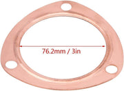 DURAFORCE 3" Copper Header Exhaust Collector Gaskets Reusable fit for SBC BBC 302 350
