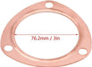 DURAFORCE 3" Copper Header Exhaust Collector Gaskets Reusable fit for SBC BBC 302 350