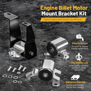 DURAFORCE 3-Bolt Motor Mount Swap Mount Kit For Honda Civic 1996-2000 B Series EK Chassis