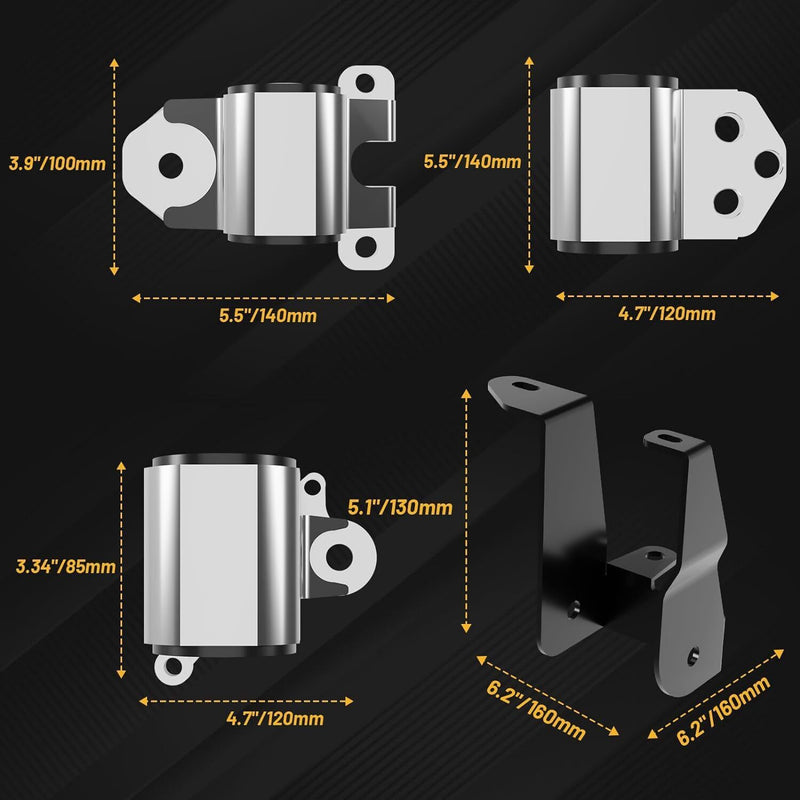 DURAFORCE 3-Bolt Motor Mount Swap Mount Kit For Honda Civic 1996-2000 B Series EK Chassis
