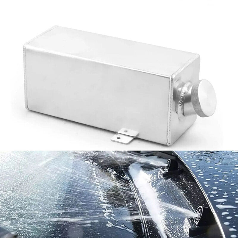 DURAFORCE 1.7L Polished Windshield Wiper Washer Fluid Bottle Overflow Reservoir Water Tank