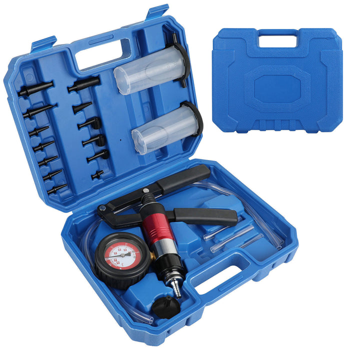DURAFORCE 21PCS Hand Held Vacuum and Pressure Pump Brake Clutch Fluid Bleeder Tool Kit