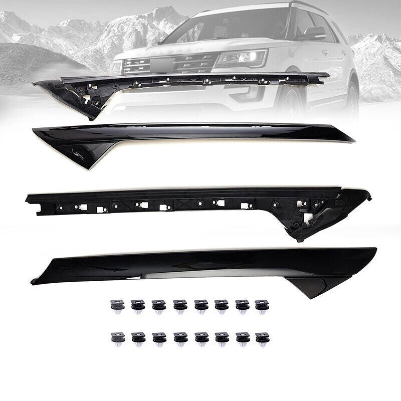 DURAFORCE Set Outer & Inner Windshield Trim Moldings For 2011-2019 Ford Explorer US STOCK
