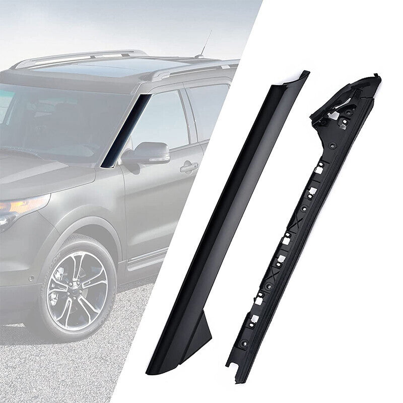 DURAFORCE Set Outer & Inner Windshield Trim Moldings For 2011-2019 Ford Explorer US STOCK