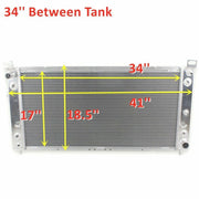 DURAFORCE 34" Radiator for 2002-2014 Cadillac Escalade ESV EXT 6.0L 6.2L 5.3L Aluminum