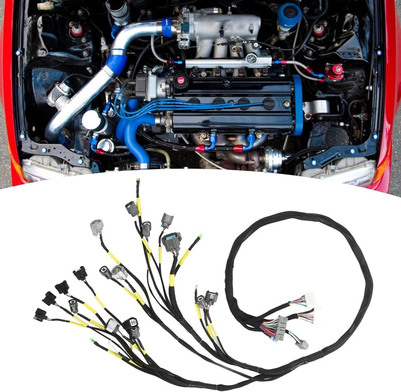 DURAFORCE Fit For 92-00 Civic Integra B16 B18 D16 OBD2 D & B-series Tucked Wire Harness