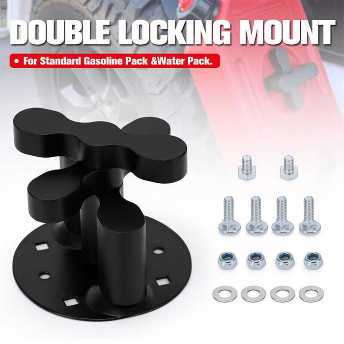 DURAFORCE 2PCS For Standard Pack Mount RX-DLX-PM Cargo Racks Fuel Gas Can Pack Black