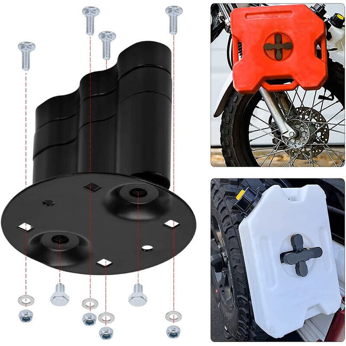 DURAFORCE 2PCS For Standard Pack Mount RX-DLX-PM Cargo Racks Fuel Gas Can Pack Black