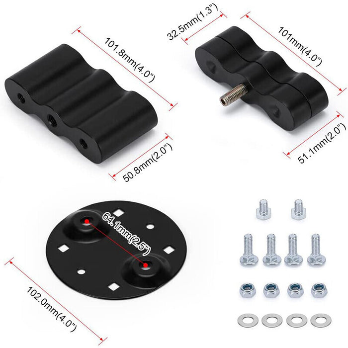 DURAFORCE 2PCS For Standard Pack Mount RX-DLX-PM Cargo Racks Fuel Gas Can Pack Black