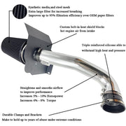 DURAFORCE Cold Air Intake System Heat Shield For Chevy GMC 1500 5.3L 6.2L V8 2014-18 Black