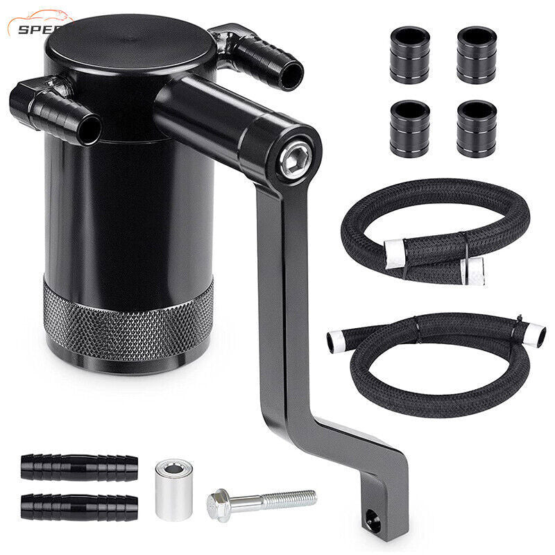DURAFORCE Oil Catch Can Kit For 2011-2021 Dodge 6.4L w/ Z-Bracket Technology Black HEMI