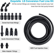 DURAFORCE 1 Set 3/8 Complete LS Conversion Fuel Line Fitting Adapter Kit EFI FI 25Ft US ST