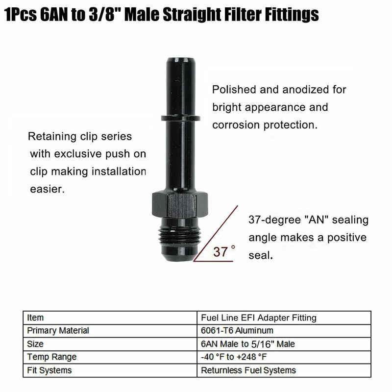 DURAFORCE 1 Set 3/8 Complete LS Conversion Fuel Line Fitting Adapter Kit EFI FI 25Ft US ST