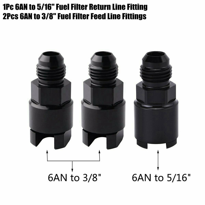 DURAFORCE 1 Set 3/8 Complete LS Conversion Fuel Line Fitting Adapter Kit EFI FI 25Ft US ST
