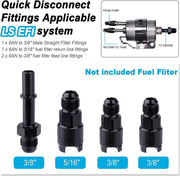 DURAFORCE 1 Set 3/8 Complete LS Conversion Fuel Line Fitting Adapter Kit EFI FI 25Ft US ST