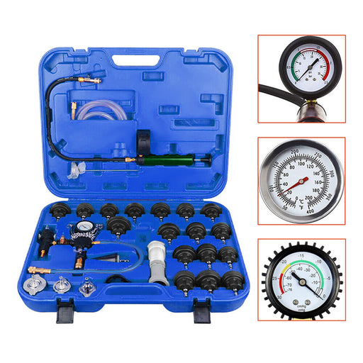 DURAFORCE 28 PCS Radiator Pressure Tester Vacuum-Type Cooling System Refill Kit Tool