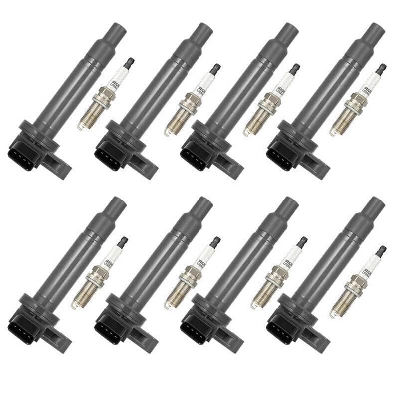 DURAFORCE 8 x Ignition Coil & Iridium Spark Plug For Toyota 4Runner Sequoia Tundra 4.7L