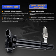 DURAFORCE 8 x Ignition Coil & Iridium Spark Plug For Toyota 4Runner Sequoia Tundra 4.7L