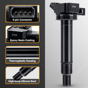 DURAFORCE 8 x Ignition Coil & Iridium Spark Plug For Toyota 4Runner Sequoia Tundra 4.7L