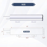 DURAFORCE 2" X 15" Polished Stainless Steel 24 OZ Radiator Coolant Over Flow Tank Can Part