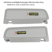 DURAFORCE Pair Driver & Passenger Side Light Gray Sun Visor For 2006-2011 Honda Civic