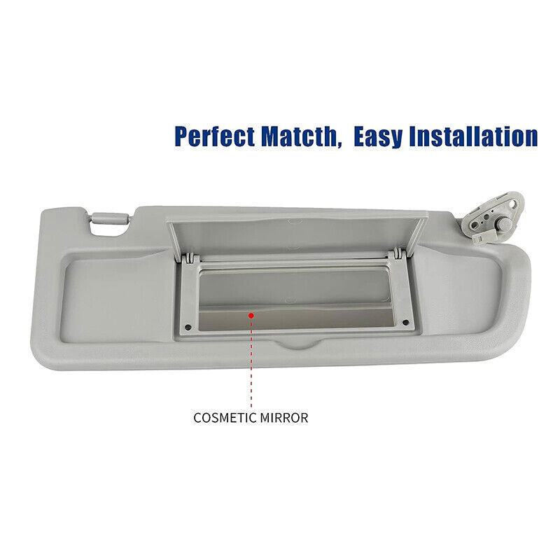 DURAFORCE Pair Driver & Passenger Side Light Gray Sun Visor For 2006-2011 Honda Civic