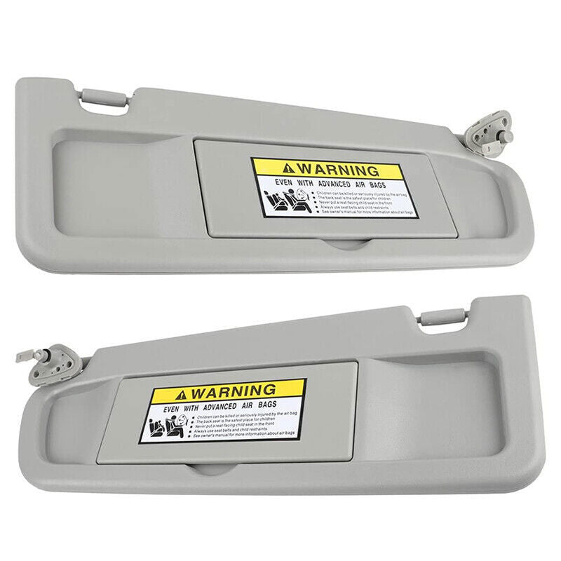 DURAFORCE Pair Driver & Passenger Side Light Gray Sun Visor For 2006-2011 Honda Civic