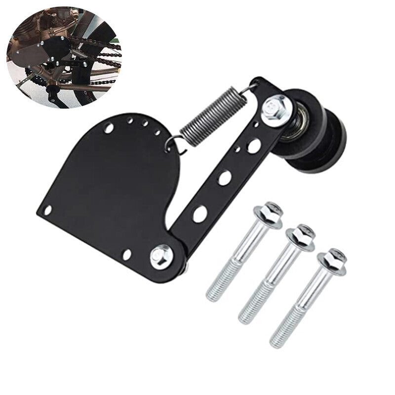 DURAFORCE Upgrade Spring Loaded Chain Tensioner For 49cc 66cc 80cc Motorized Bike Black