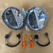 DURAFORCE Pair 7"inch Round LED Headlights Turn Signal For Chevy Truck 1947-1957