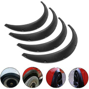 DURAFORCE 4X Universal Balck Fender Flares Polyurethane Wide Car Wheel Arches Body Kit