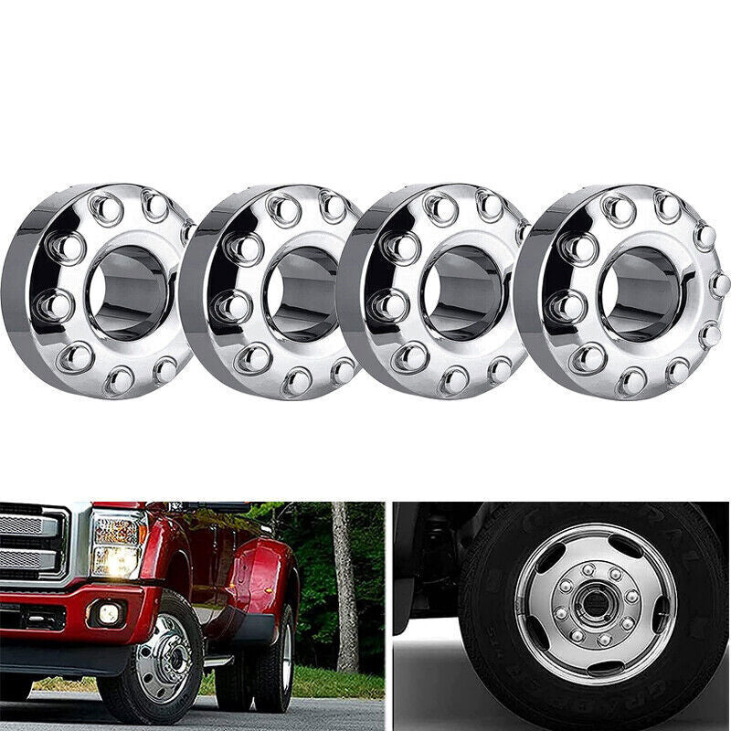 DURAFORCE 4X 10-Lug Front Car Wheel Hub Center Caps For Ford F450 F550 2005-2016 Sliver