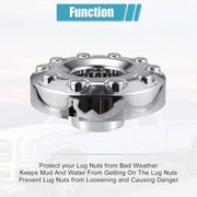 DURAFORCE 4X 10-Lug Front Car Wheel Hub Center Caps For Ford F450 F550 2005-2016 Sliver