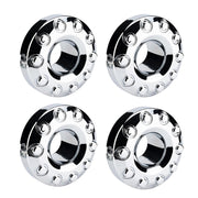 DURAFORCE 4X 10-Lug Front Car Wheel Hub Center Caps For Ford F450 F550 2005-2016 Sliver