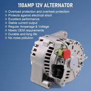 DURAFORCE New Alternator For Ford Mercury Taurus Sable 3.0 V6 OHV 2002 2003 2004 2005