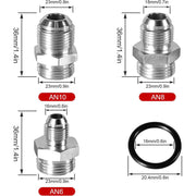 DURAFORCE 58mm Inline Fuel Filter AN6 AN8 AN10 100 Micron Reusable Element Universal E85