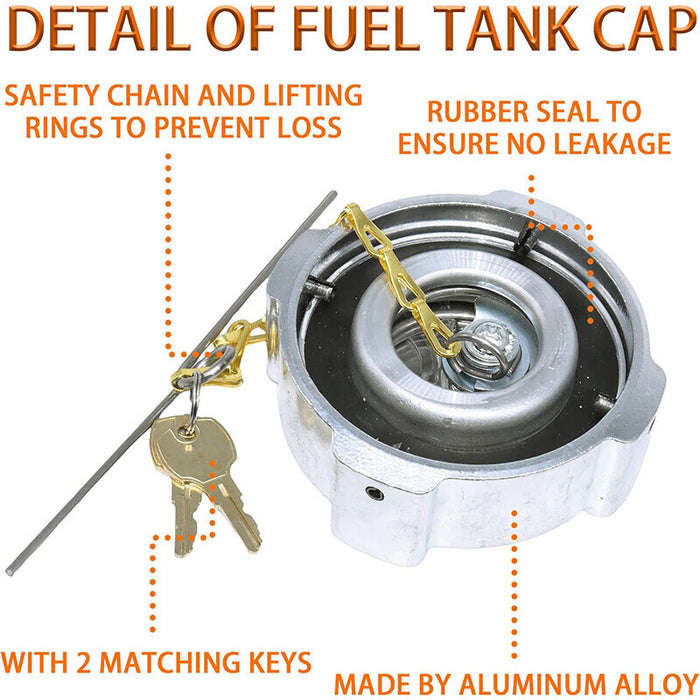 DURAFORCE Locking Diesel Fuel Cap for 96-18 Freightliner Cascadia Columbia 03-37017-002 US
