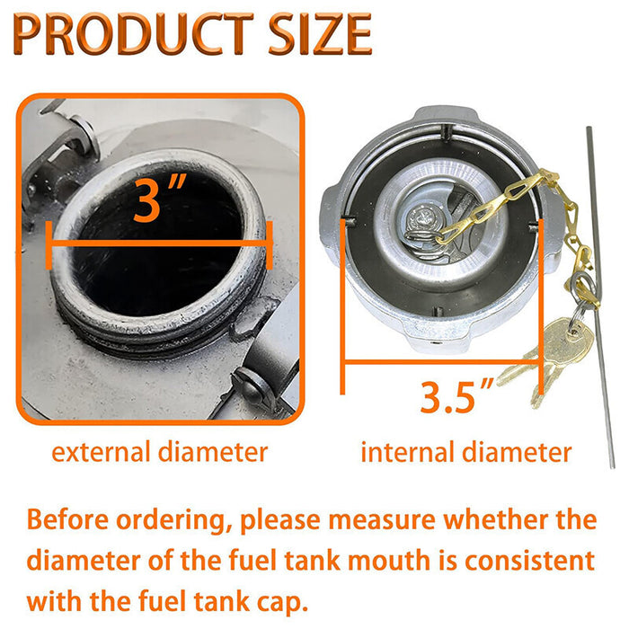 DURAFORCE Locking Diesel Fuel Cap for 96-18 Freightliner Cascadia Columbia 03-37017-002 US
