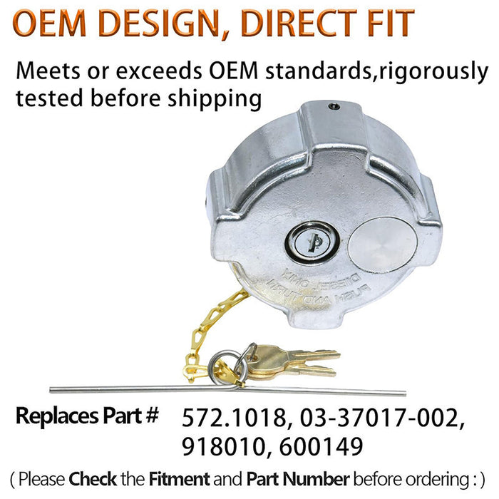 DURAFORCE Locking Diesel Fuel Cap for 96-18 Freightliner Cascadia Columbia 03-37017-002 US