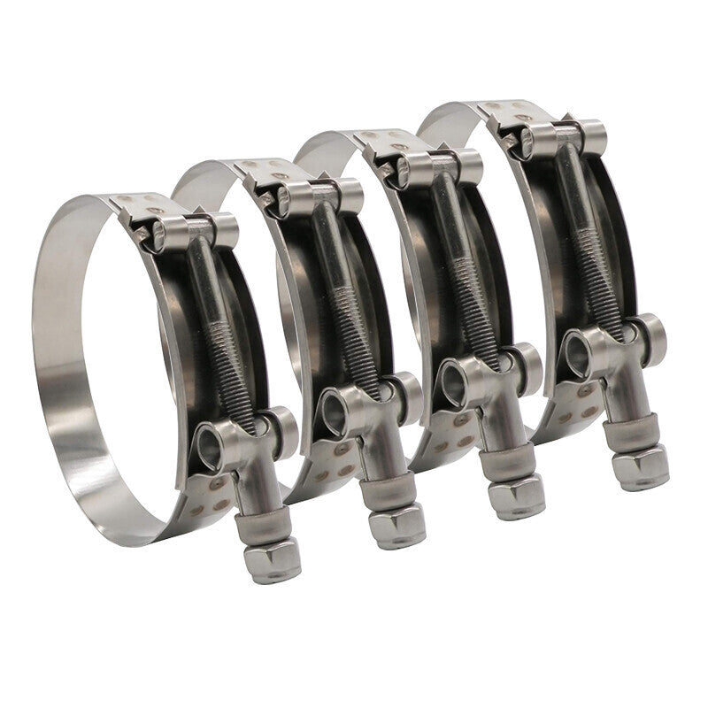 DURAFORCE 3.5 inch T-Bolt Hose Clamp Stainless Steel Fits Turbo Intake Intercooler Hose 4x
