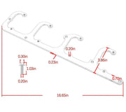 DURAFORCE D581 Aluminum Coil Bracket Valve Cover for LS Square 4.8 5.3 5.7 6.0 6.2 LS1