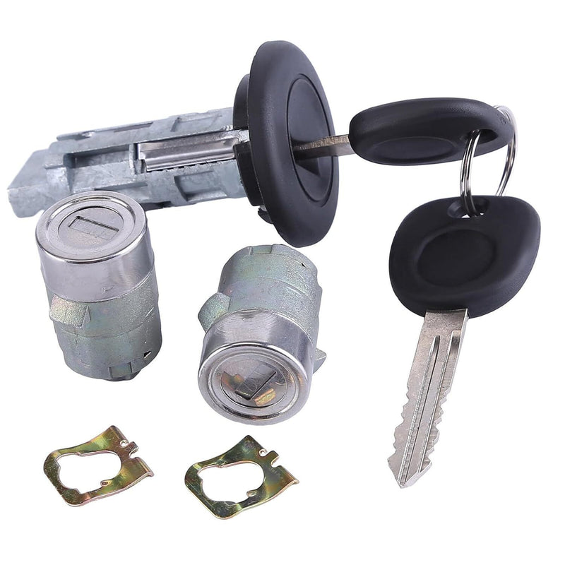 DURAFORCE Ignition Key Switch Cylinder Kit with 2 Keys and Door Locks For 01-07 Chevrolet