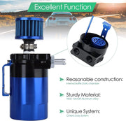 DURAFORCE 2 Port Universal Aluminum Oil Catch Can Kit Reservoir Tank with Breather Filter