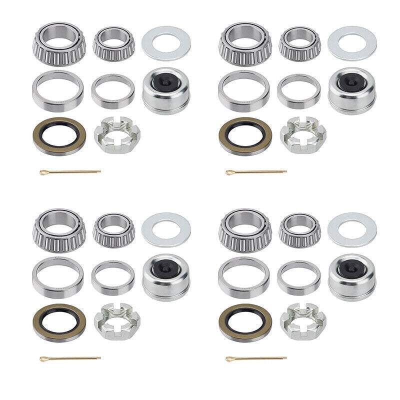 DURAFORCE 4 Set Trailer Axle Hub Bearings Kit L68149 L44649 for 3500lb #84 10-19 Spindles