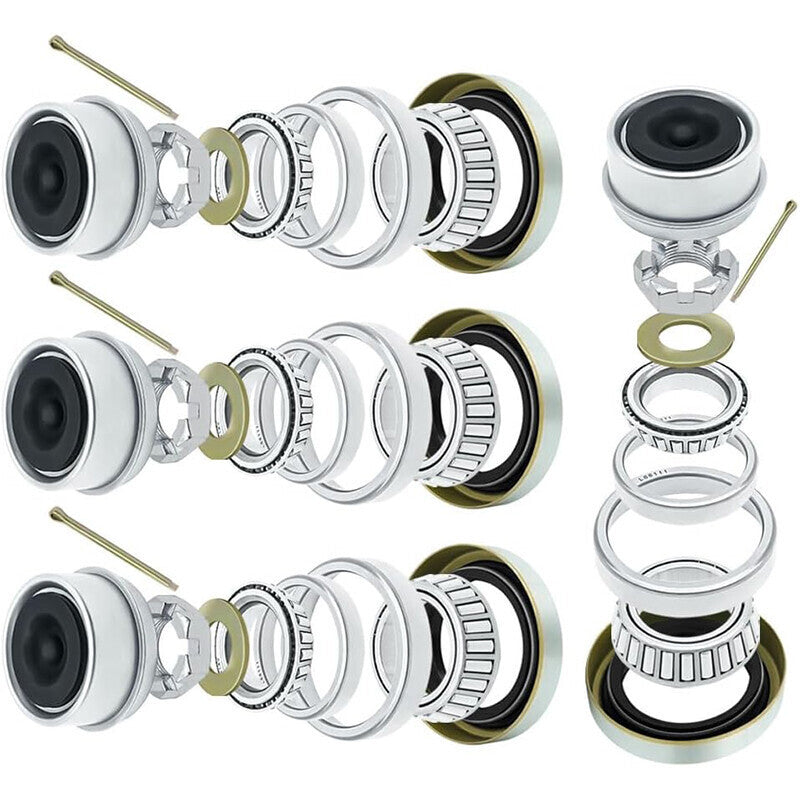 DURAFORCE 4 Set Trailer Axle Hub Bearings Kit L68149 L44649 for 3500lb #84 10-19 Spindles